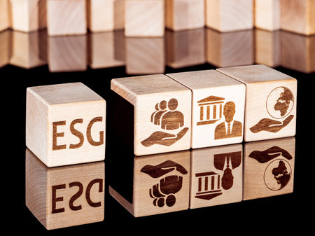 ESG criteria as a concept of company management principlesの写真素材