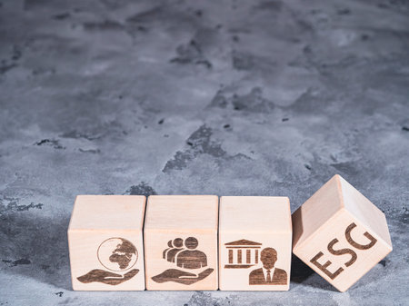 ESG symbols as a concept of the environmental conservation principlesの写真素材