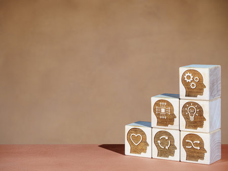 Soft power skills symbols as a concept of effective management of a company or corporate businessの写真素材