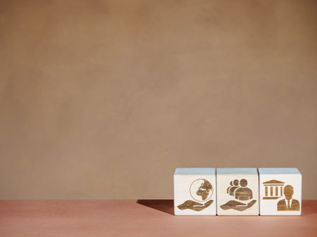 ESG concept as environmental conservation and corporate business governance principles and criteriaの写真素材