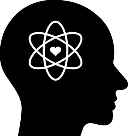 Flat icon of a human head and conceptual core values symbolのイラスト素材