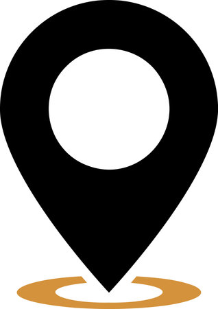 Vector flat location pin icon as a position finding conceptのイラスト素材