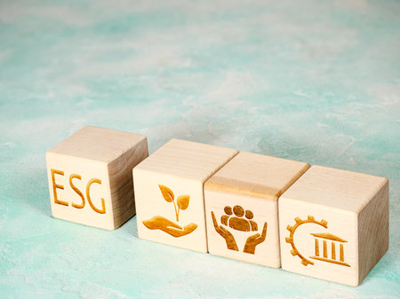 ESG symbols as a concept of governance of corporate businessの写真素材