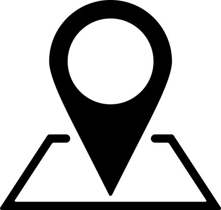 Vector flat pin icon as a location marking conceptのイラスト素材