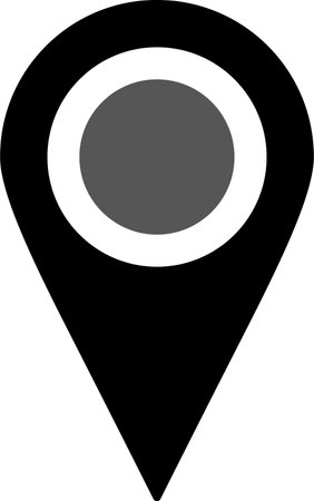 Vector flat pin icon as a place position marking conceptのイラスト素材