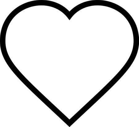 Linear style heart icon as a concept of love and romanceのイラスト素材