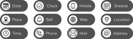 Set of business meeting icons for card or web designのイラスト素材