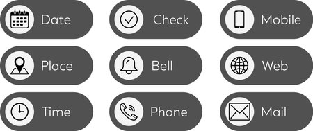 Set of business deadline icons for card or web designのイラスト素材