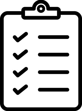 Checklist line icon as order or service form concept symbolのイラスト素材