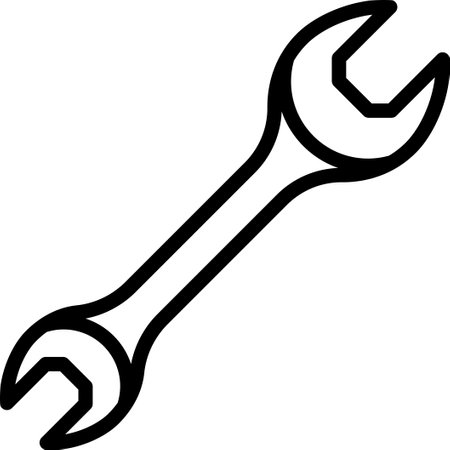Line icon of wrench for web designのイラスト素材