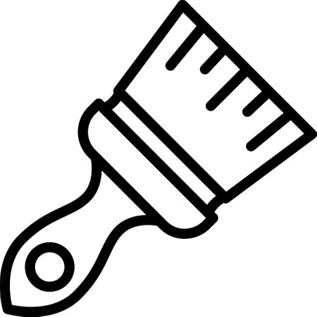 Line paint brush icon as an editable outline for web designのイラスト素材