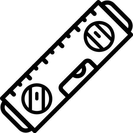 Line icon of bubble level as an editable outline for web design