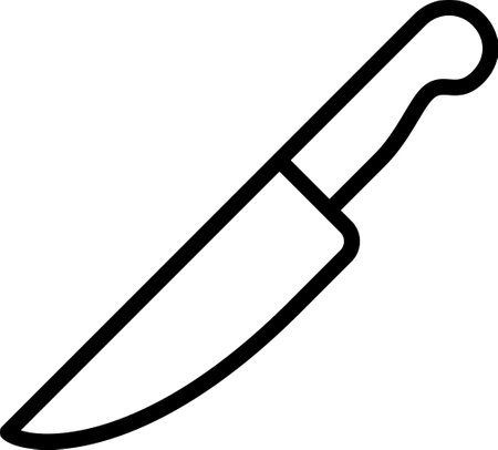 Linear knife icon as an editable outlineのイラスト素材