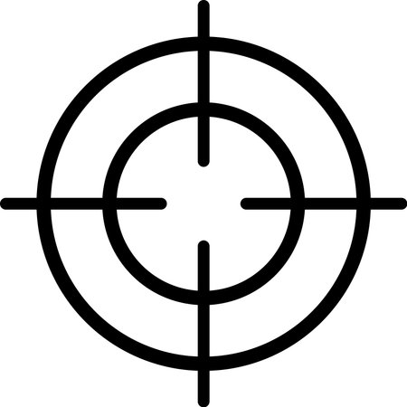 Linear icon of a target symbol as a concept of a goal achievementのイラスト素材