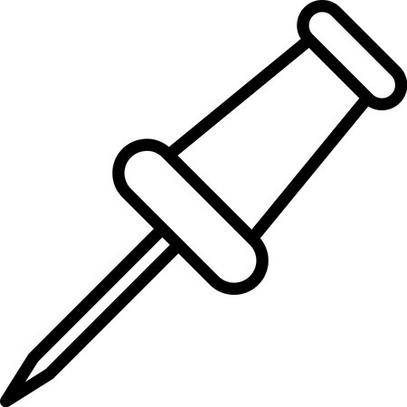 Linear pushpin icon for simple design templateのイラスト素材