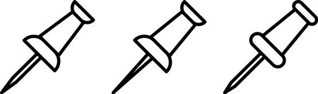 Set of linear pushpin icons as template for web designのイラスト素材