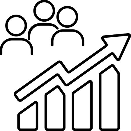 Growing bar graph icon as concept of development businessのイラスト素材
