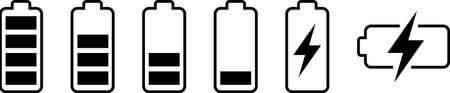 Energy charge levels in a battery accumulatorのイラスト素材