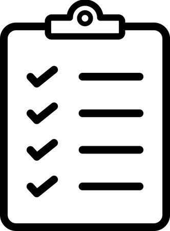 Linear icon of check list as order or service form symbolのイラスト素材