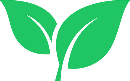 Leaves icon as an environmental impact issues symbolのイラスト素材