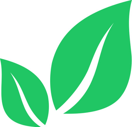 Green leaves icon as a symbol of environmental protection strategyのイラスト素材