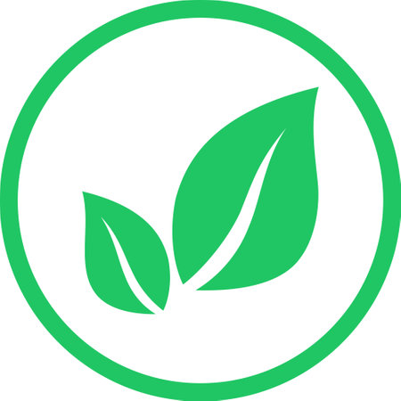 Green leaf icon as a nature saving, ecology protection and eco conceptのイラスト素材