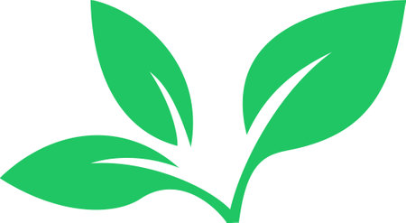 Green leaves icon as an eco concept symbolのイラスト素材