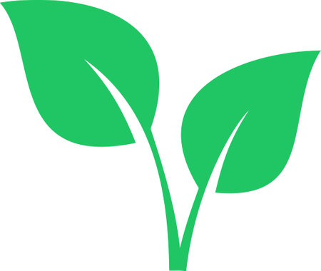Green leaves icon as a symbol of environmental conservation principleのイラスト素材