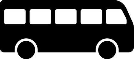 Flat bus icon as symbol of travelのイラスト素材