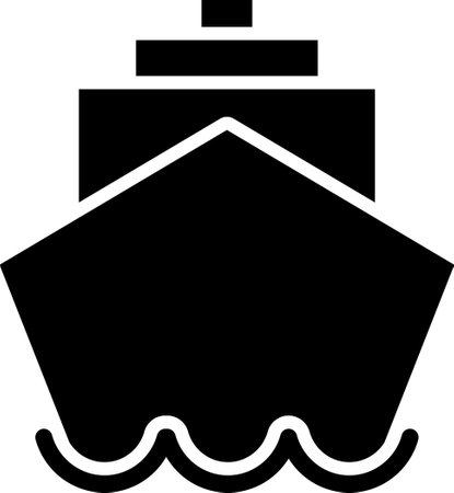 Flat ship icon as symbol for web page design of ship travelのイラスト素材