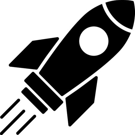 Flat rocket icon as a creative idea or launch new business conceptのイラスト素材