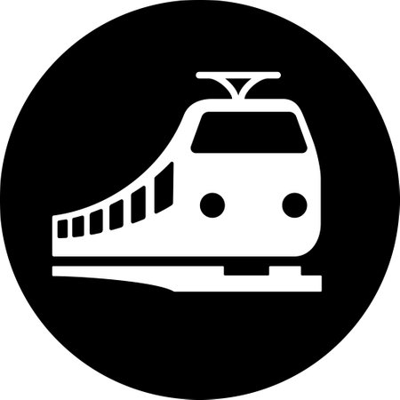 Train icon as symbol for web page design of journey transportのイラスト素材