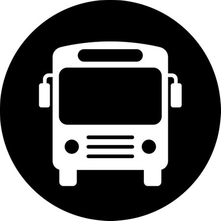 Bus icon as symbol for web page designのイラスト素材