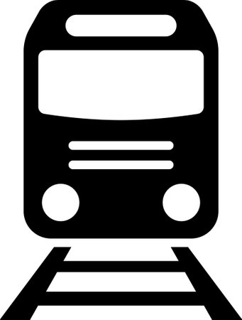 Flat train icon as symbol for web page design of passenger transportation transportのイラスト素材