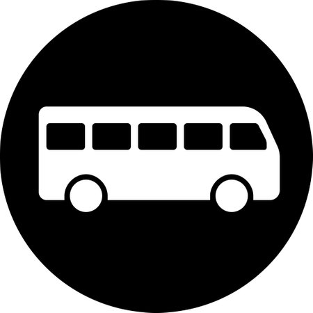 Bus icon as symbol of travel and tourismのイラスト素材