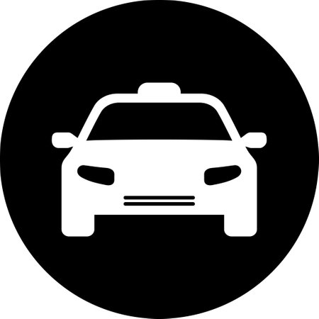 Car icon as symbol for web page design of vehicle or taxi serviceのイラスト素材