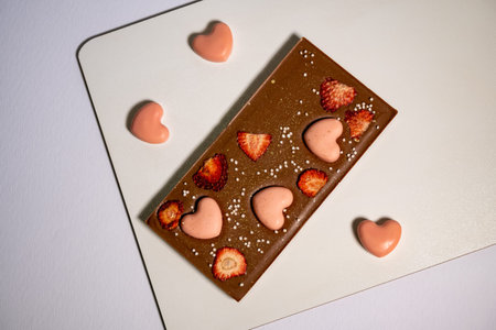 multicolored beautifully decorated handmade candies with fillings.の写真素材