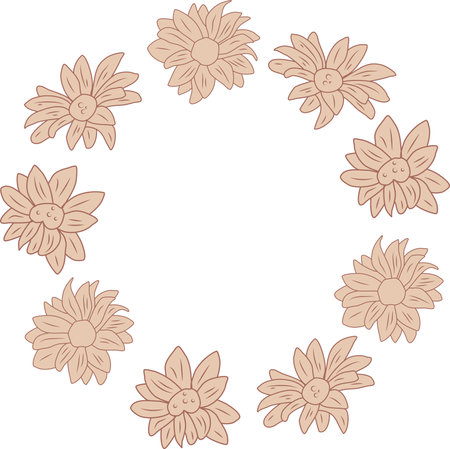 Chrysanthemum background. A postcard with a place for the text. Chrysanthemum vector. Pink flowers background.のイラスト素材