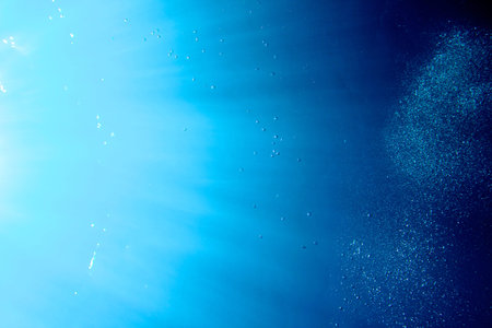 Blue water ripples underwater, texture and backgrounds