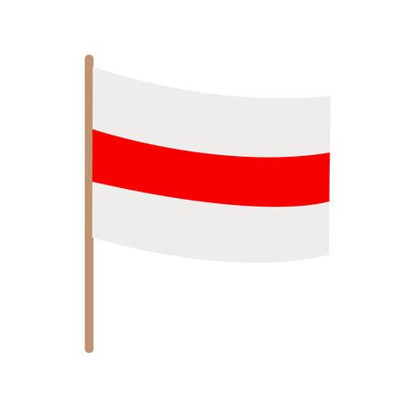 Flag of belarus protest isolated illustration on white backgroundのイラスト素材