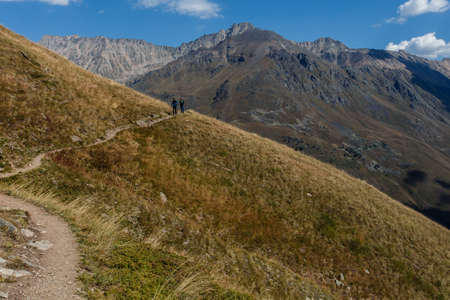Scenic road to the top of Cheget Caucasus Russiaのeditorial素材