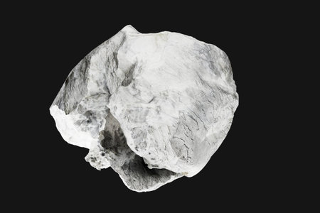Stone white textured rock 3d render.