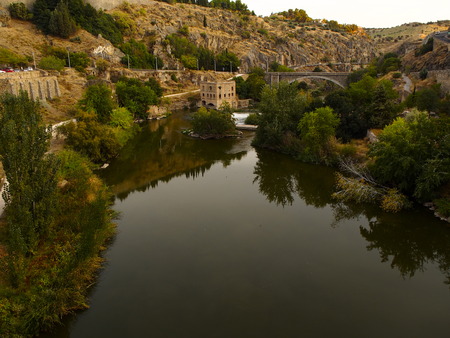 Tagus river in Toledoの写真素材