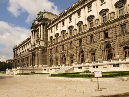 Neue Burg part of the Hofburg Imperial palace complex in Vienna Austriaのeditorial素材