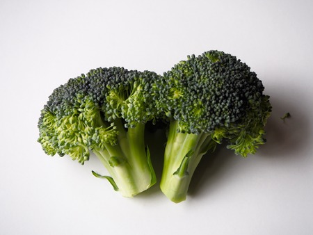 Broccoli on white backgroundの写真素材