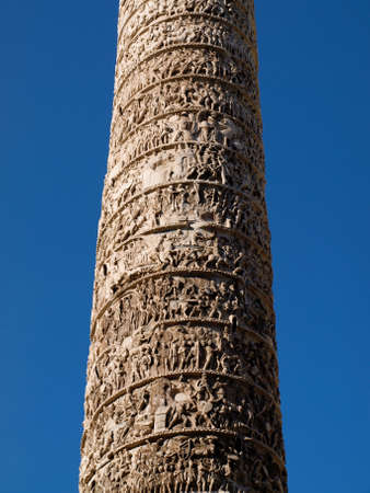 Column of Marcus Aurelius in Romeの写真素材