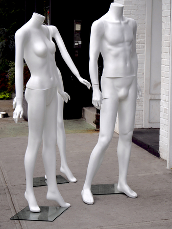 Mannequins in the streetの写真素材