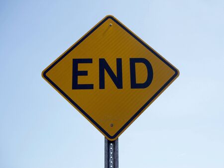 Sign of endの写真素材