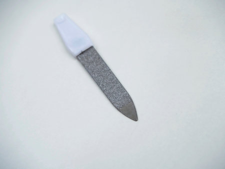 Nail file on white backgroundの写真素材