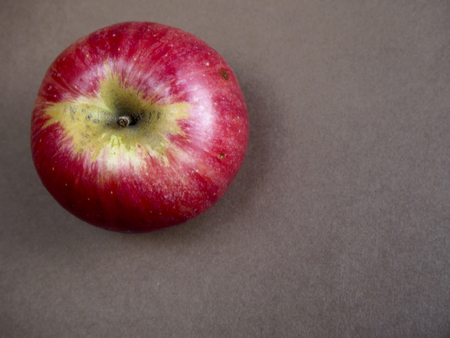 Akane apple on backgroundの写真素材